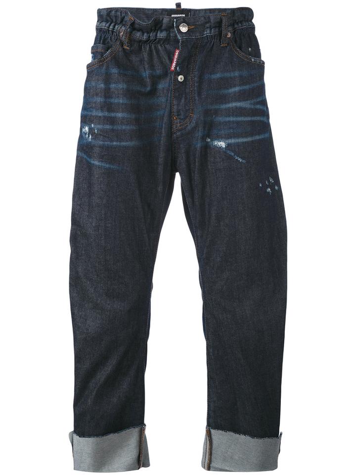Dsquared2 - Loose Fit Jeans - Men - Cotton/calf Leather/polyester/spandex/elastane - 44, Blue, Cotton/calf Leather/polyester/spandex/elastane
