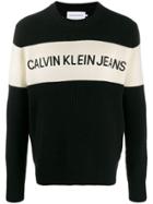 Calvin Klein Jeans Bae Knitted Logo Jumper - Black