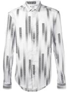 Versace Collection Printed Shirt, Men's, Size: 38, White, Cotton/spandex/elastane