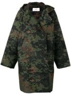 Ports 1961 Camouflage Print Coat - Green