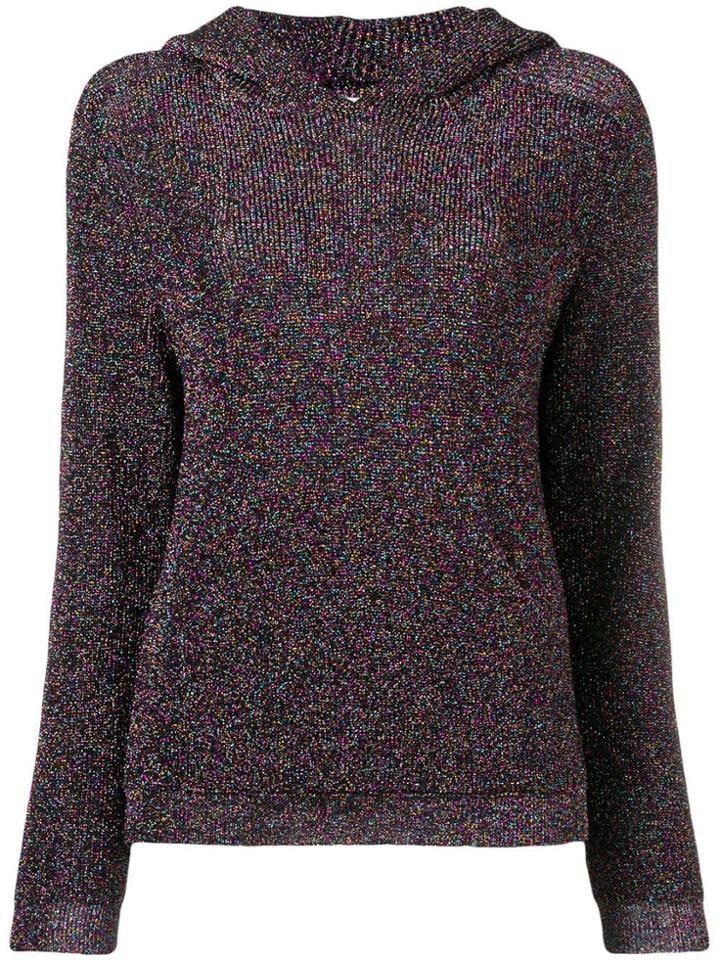 Laneus Hooded Knit Jumper - Black