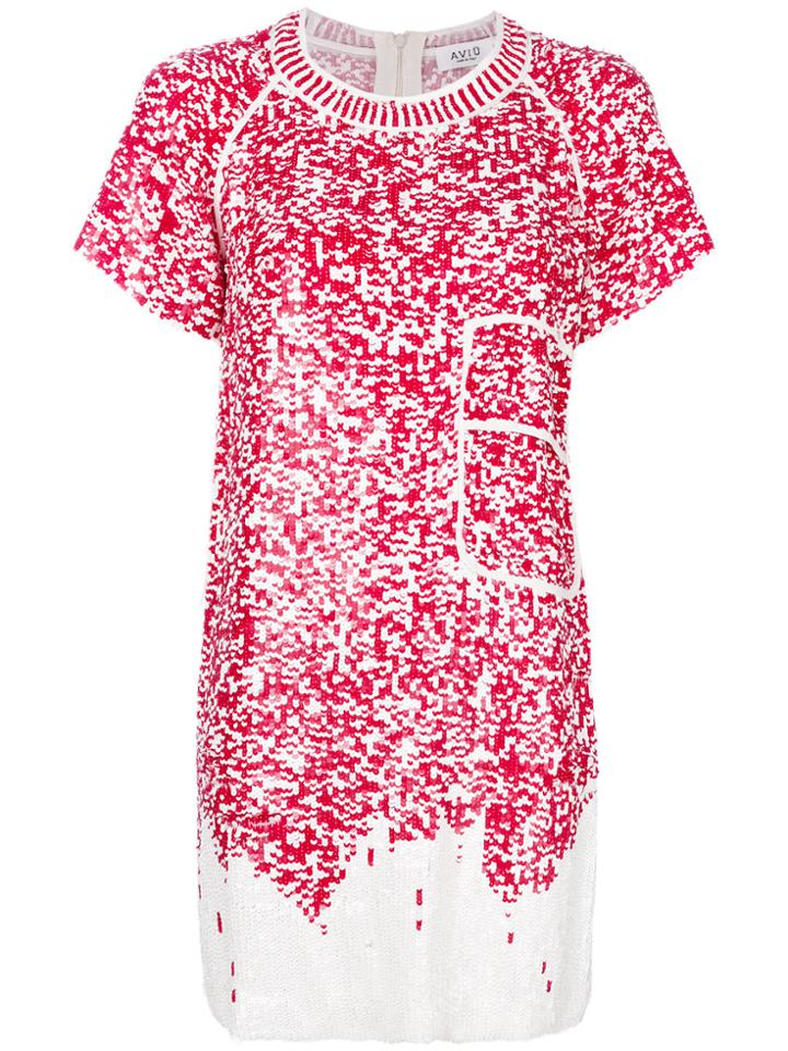 Aviù Sequin-embellished Mini Dress - Red