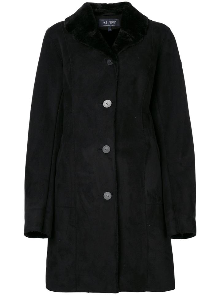 Armani Jeans Single Breasted Coat - Black