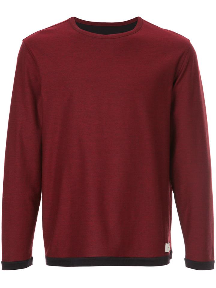 Cerruti 1881 Contrast Hem Sweatshirt - Red