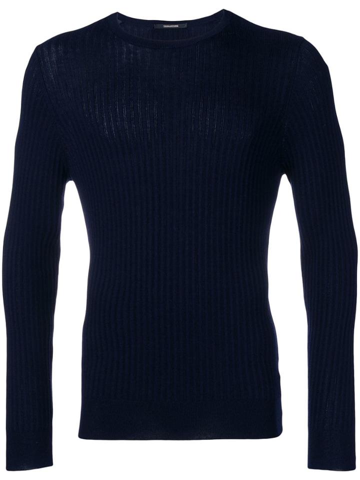 Tagliatore Ribbed Knitted Top - Blue