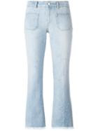 Stella Mccartney Skinny Kick Embroidered Star Jeans, Women's, Size: 30, Blue, Cotton/spandex/elastane