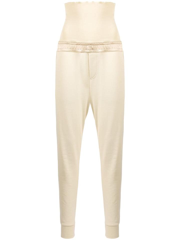Ann Demeulemeester High-waisted Slim Fit Trousers - Nude & Neutrals