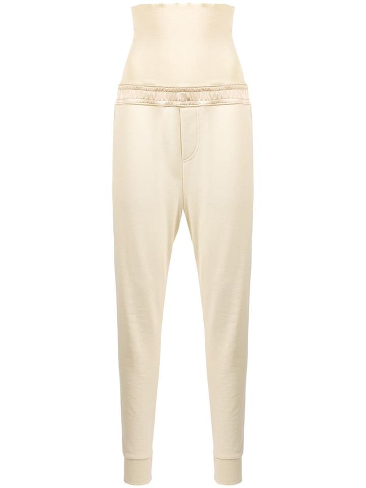 Ann Demeulemeester High-waisted Slim Fit Trousers - Nude & Neutrals