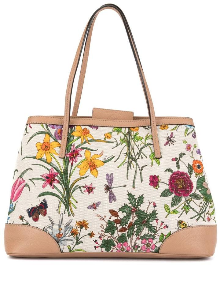 Gucci Pre-owned Floral Print Tote - Multicolour