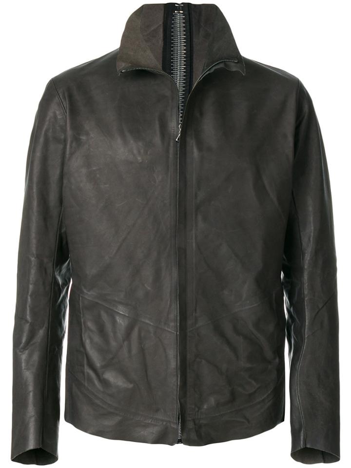 Isaac Sellam Experience Zipped Leather Jacket - Grey