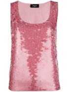 Dsquared2 Sequin Vest Top - Pink & Purple