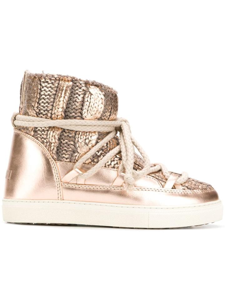 Inuiki Metallic Winter Boots - Pink & Purple