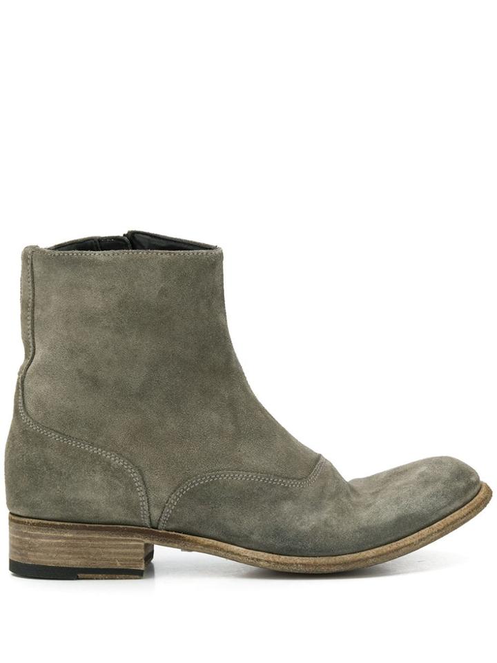 Premiata Worn-effect Boots - Green