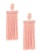 Oscar De La Renta Chain Tassel Drop Earrings - Pink & Purple