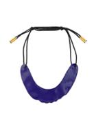 Marni Oversized Enamel Pendant Necklace - Purple