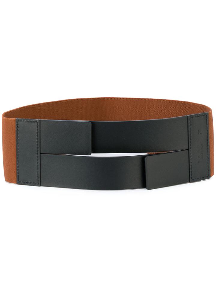 Marni Wide Two Strap Belt - Brown