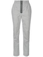 Natasha Zinko High-waist Checked Trousers - Grey