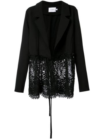 Co-mun Lace-up Back Jacket, Women's, Size: 38, Black, Polyester/spandex/elastane