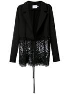 Co-mun Lace-up Back Jacket, Women's, Size: 38, Black, Polyester/spandex/elastane