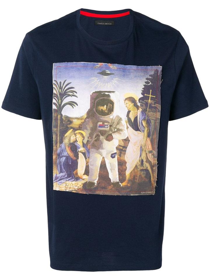 Frankie Morello Photographic Printed T-shirt - Blue