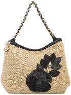 Chanel Vintage Camellia Coco Country Tote - Brown