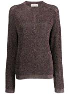 Laneus Classic Knit Sweater - Purple