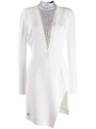 Philipp Plein Crystal Cocktail Dress - White