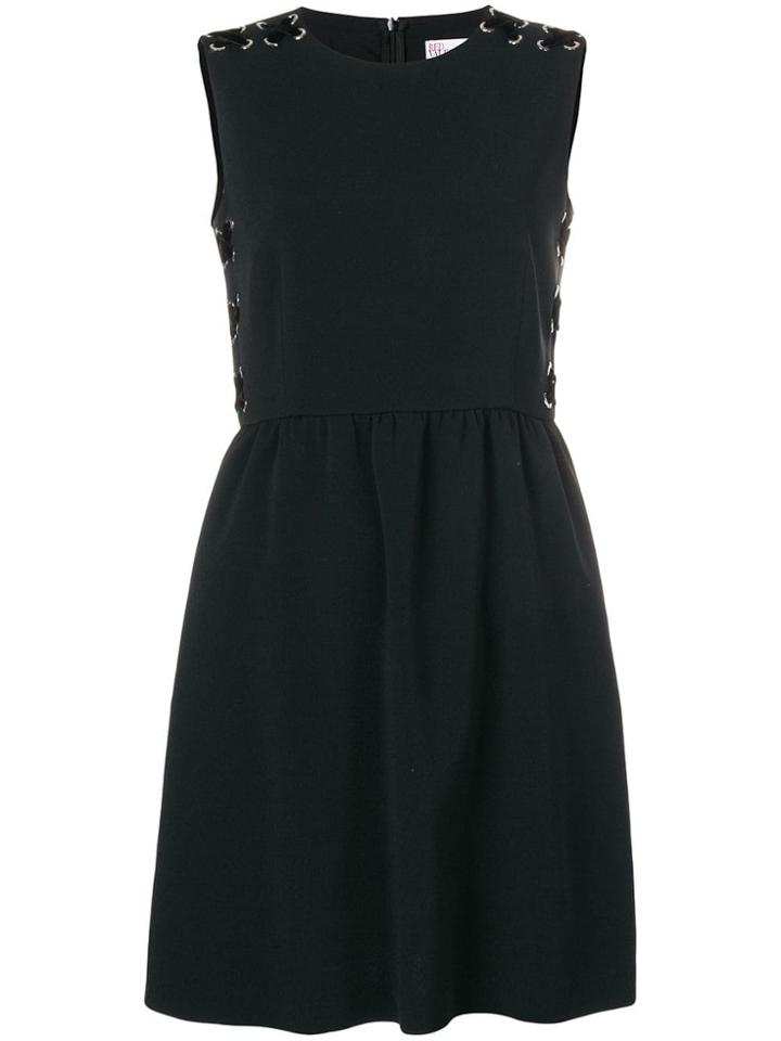 Red Valentino Lace-up Detail Dress - Black