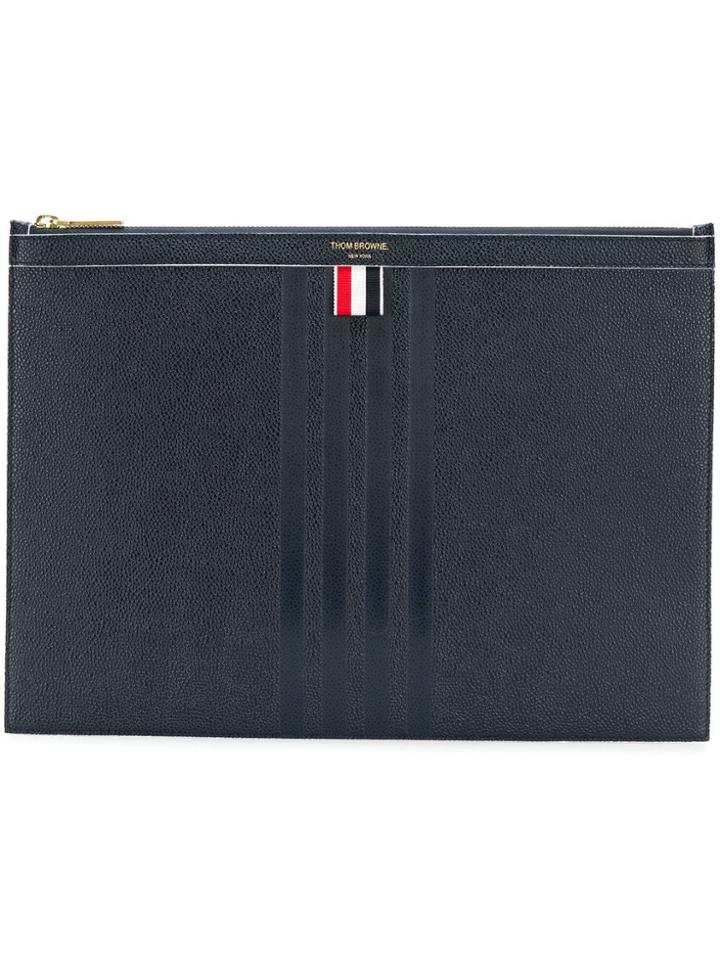 Thom Browne 4-bar Stained Medium Document Holder - Blue