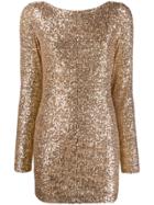 In The Mood For Love Moss Sequin-embellished Mini Dress - Gold