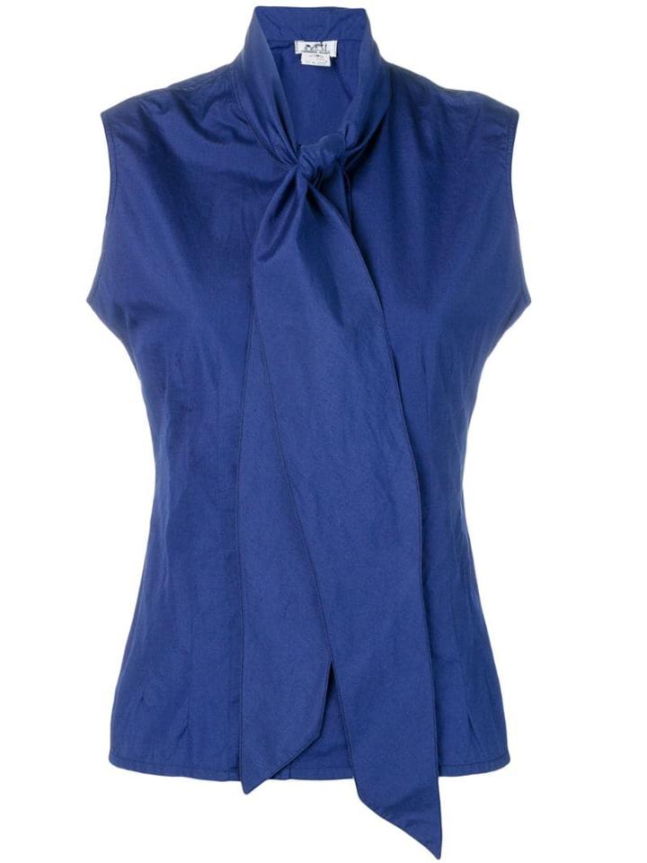 Hermès Pre-owned Pussy Bow Shirt - Blue