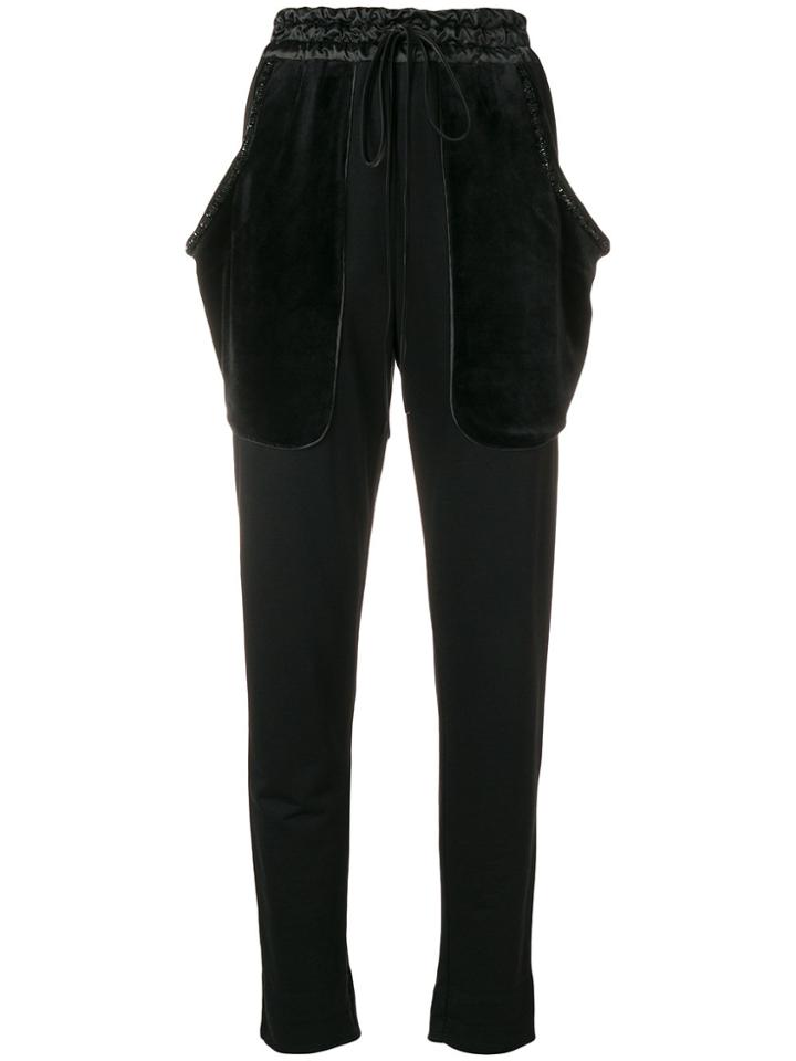 Irina Schrotter Slim-fit Track Trousers - Black