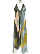 Mara Mac Printed Halterneck Dress - Multicolour
