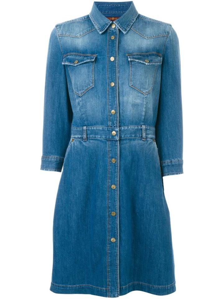 7 For All Mankind Classic Denim Shirt Dress
