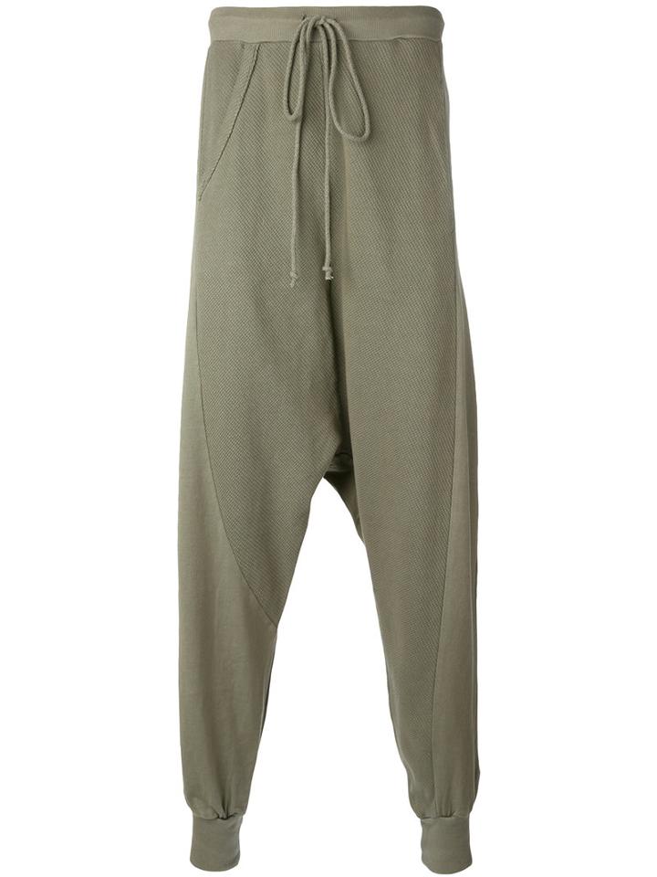 Lost & Found Rooms - Over Drop-crotch Trousers - Men - Cotton/spandex/elastane - M, Green, Cotton/spandex/elastane