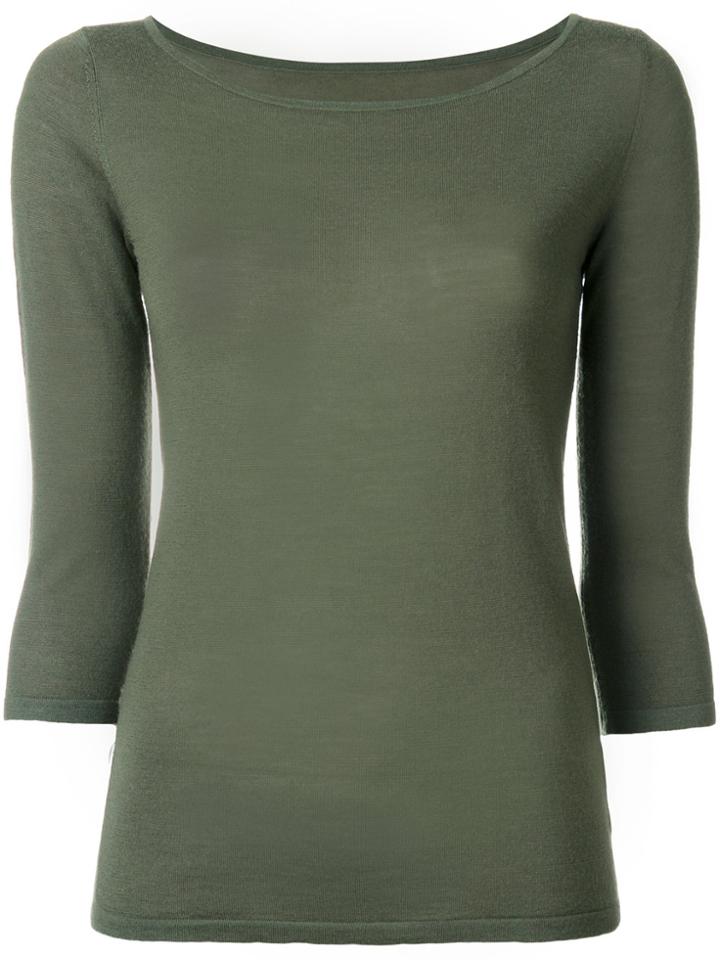 Sottomettimi Three-quarter Sleeve Top - Green