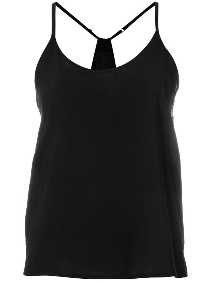 Thom Krom Stitch Detail Racerback Top - Black