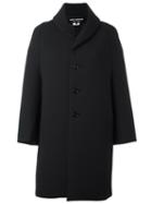 Junya Watanabe Comme Des Garçons Loose-fit Mid Coat, Women's, Size: Small, Black, Nylon/polyester/polyurethane/wool