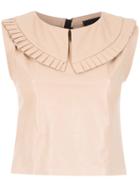 Andrea Bogosian Leather Blouse - Neutrals