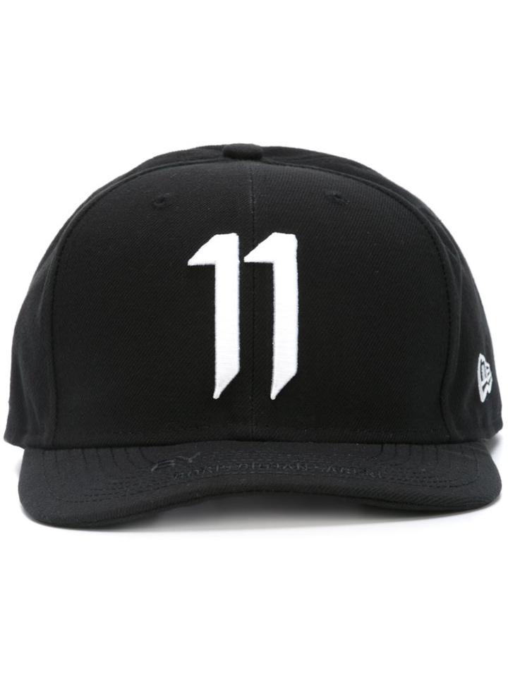 11 By Boris Bidjan Saberi Logo Print Cap, Men's, Black, Polyester