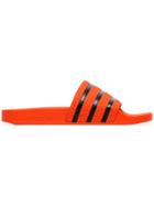 Adidas Orange Adilette Rubber Slides - Cblack Actora