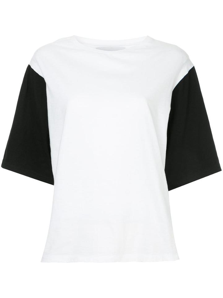 Nino Babukhadia Oversized Contrast Sleeve T-shirt - White
