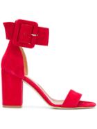 Paris Texas Buckle Ankle Strap Sandals - Red