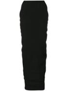 Rick Owens - Maxi Tube Skirt - Women - Silk/cupro/virgin Wool - 42, Black, Silk/cupro/virgin Wool