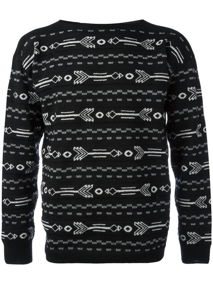 Lanvin Arrow Intarsia Knit - Black