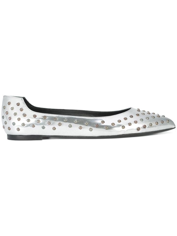 Thomas Wylde Spotted Bullet Ballerinas - Metallic