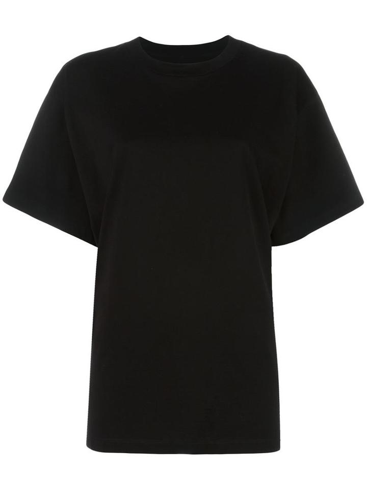 Mm6 Maison Margiela Oversized T-shirt, Women's, Size: Small, Black, Cotton