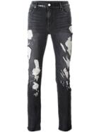 Rta Faded Destroy Skinny Jeans - Black