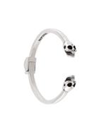 Nialaya Jewelry Skull Bangle - Grey