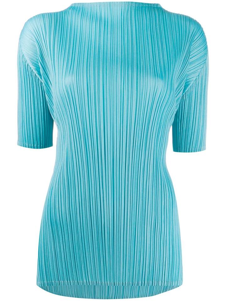 Pleats Please Issey Miyake Pleated Blouse - Blue